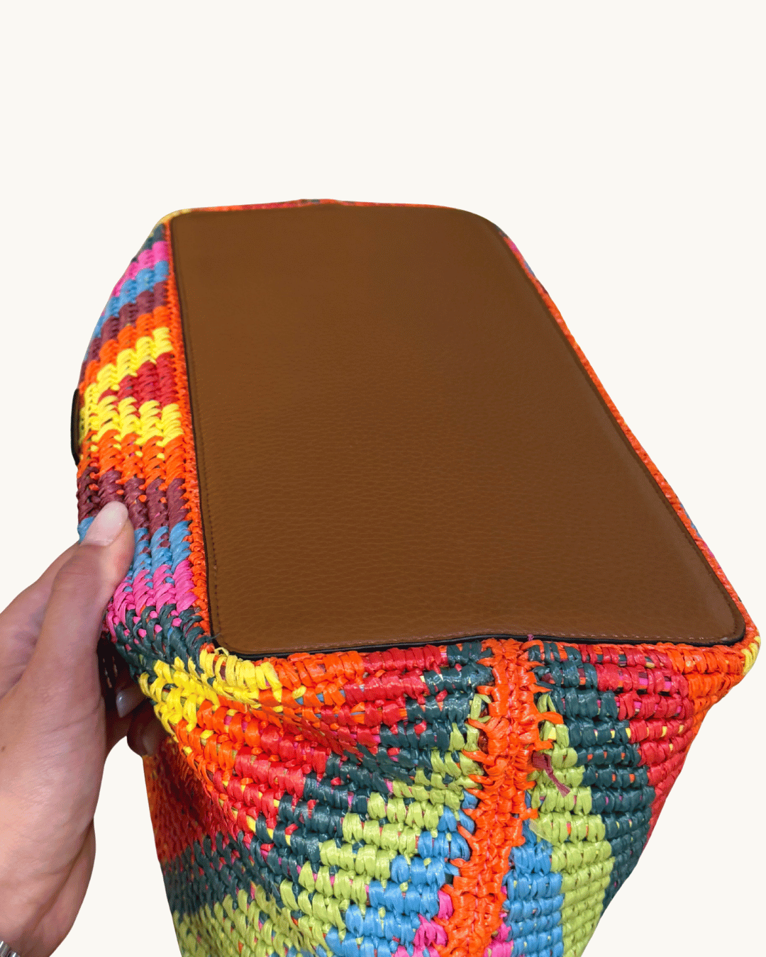SHOPPER VALENTINO RAFFIA MULTICOLOR