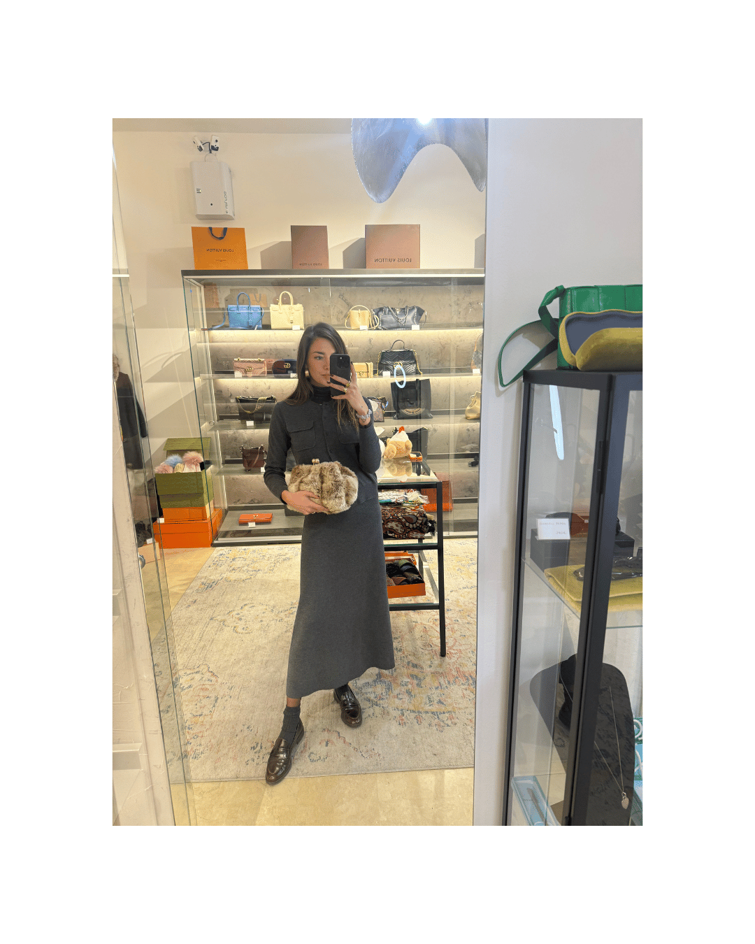 POUCH IN VERA PELLICCIA