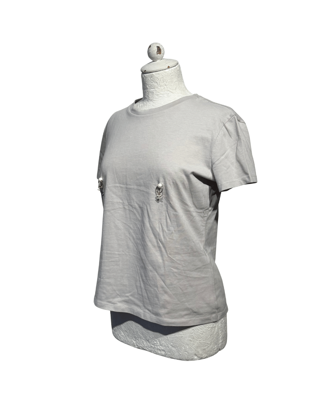 TSHIRT GRIGIO CHIARO ELISABETTA FRANCHI PIERCING TG 44