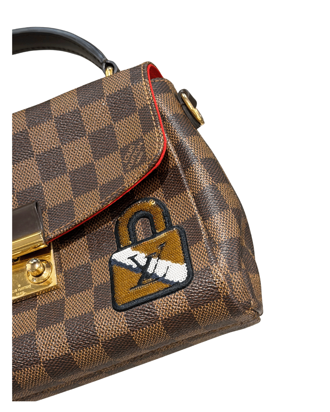 LOUIS VUITTON CROISETTE PATCHES DAMIER EBENE