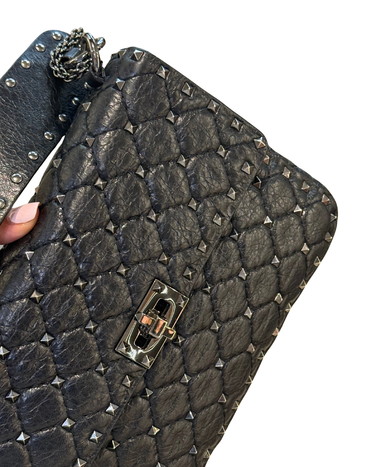 VALENTINO SPIKE MEDIA NERA
