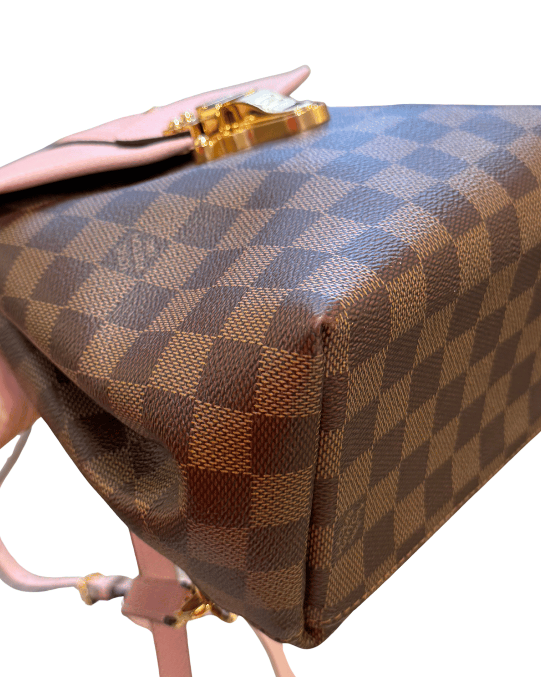 ZAINO CLAPTON DAMIER EBENE RIFINITURE ROSA
