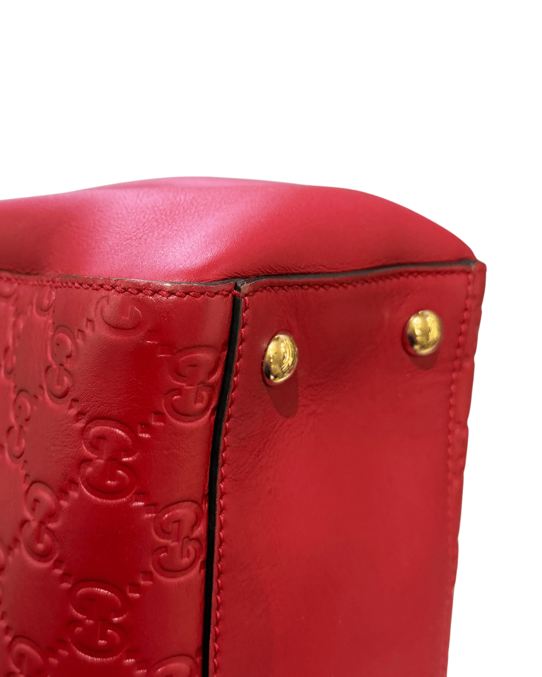 BORSA GUCCI GUCCISSIMA ROSSA MANICI DORATI