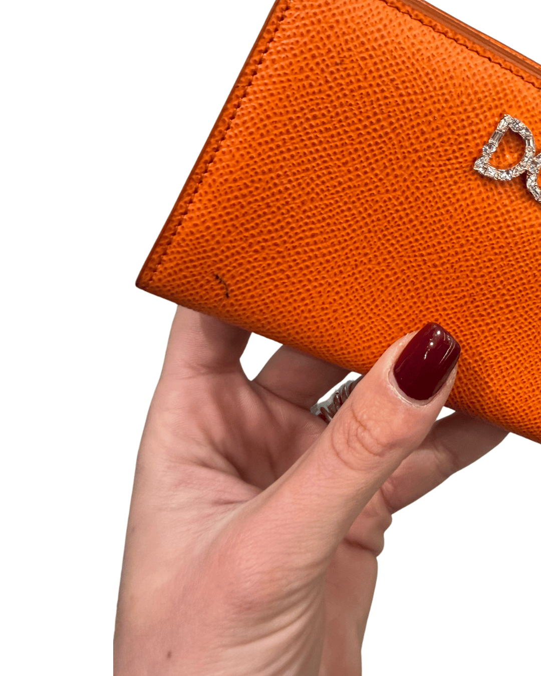 PORTAFOGLIO D&G ARANCIONE PELLE MARTELLATA