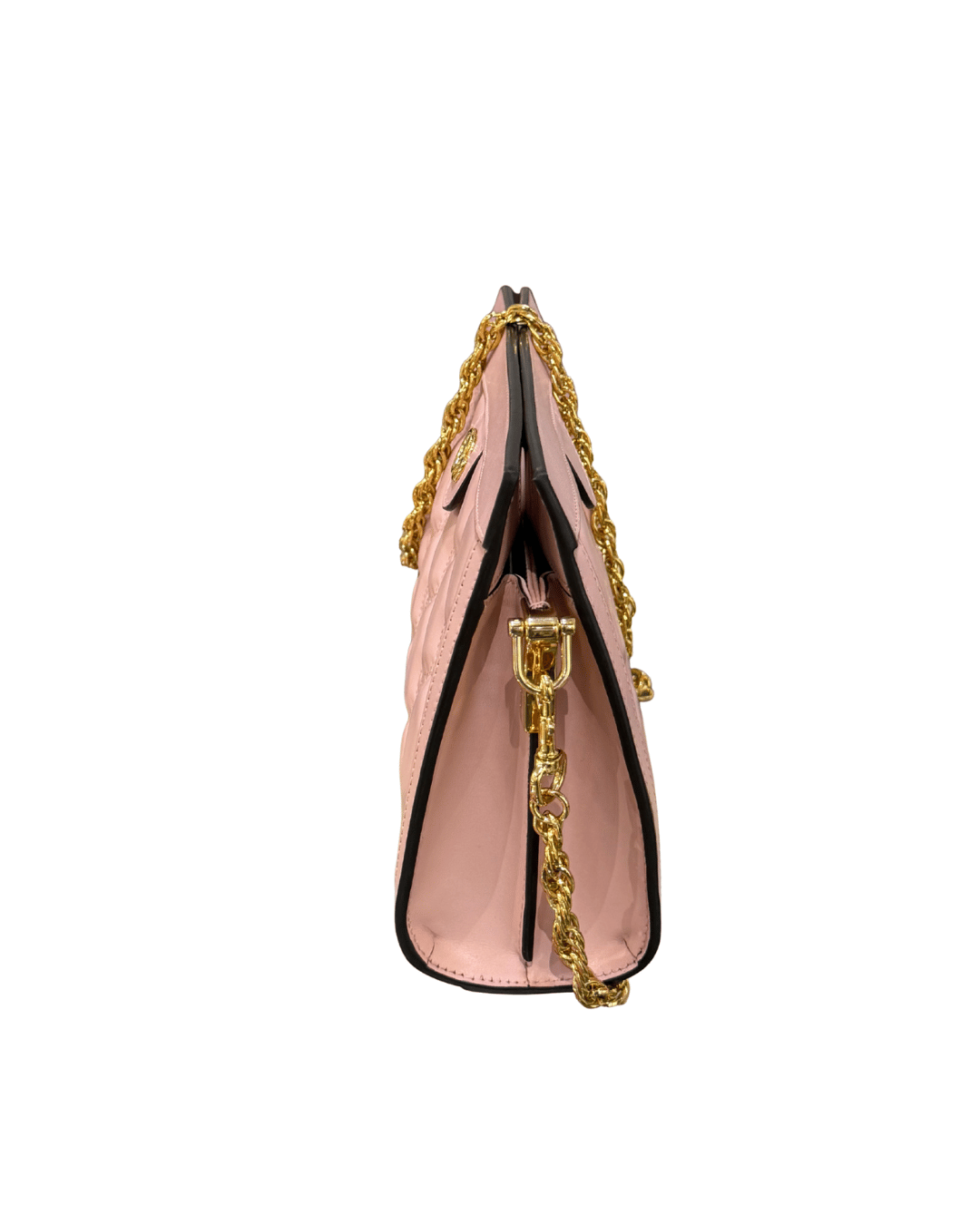 GUCCI PELLE IMPRESSA ROSA CON DUE TRACOLLE