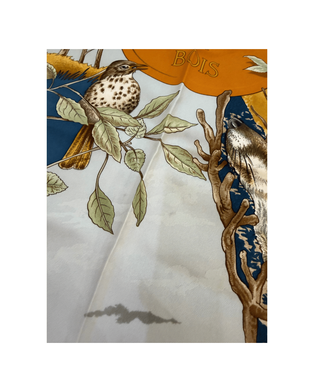FOULARD HERMES " CHASSE AU BOIS" PERIMETRO BLU