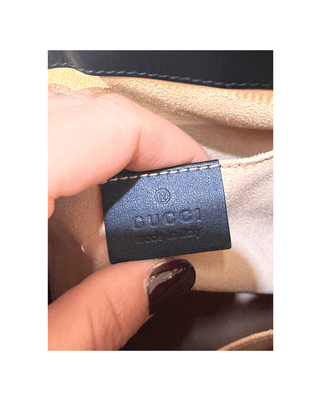 BAULETTO GUCCI OPHIDIA SUEDE NERA FASCIA WEB