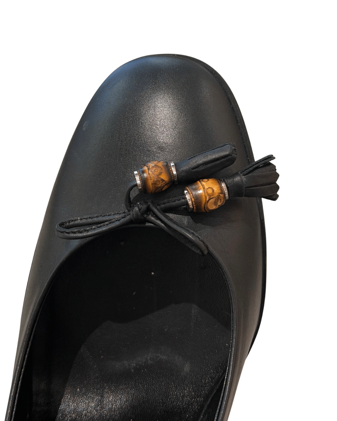 DECOLLETE GUCCI NERE DETTAGLIO BAMBU Nr 38