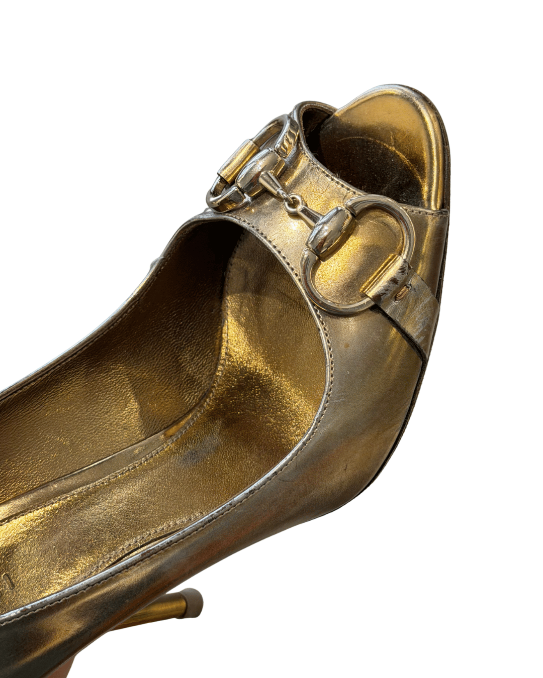 GUCCI DECOLLETE HORSEBITOPEN TOW DORATE