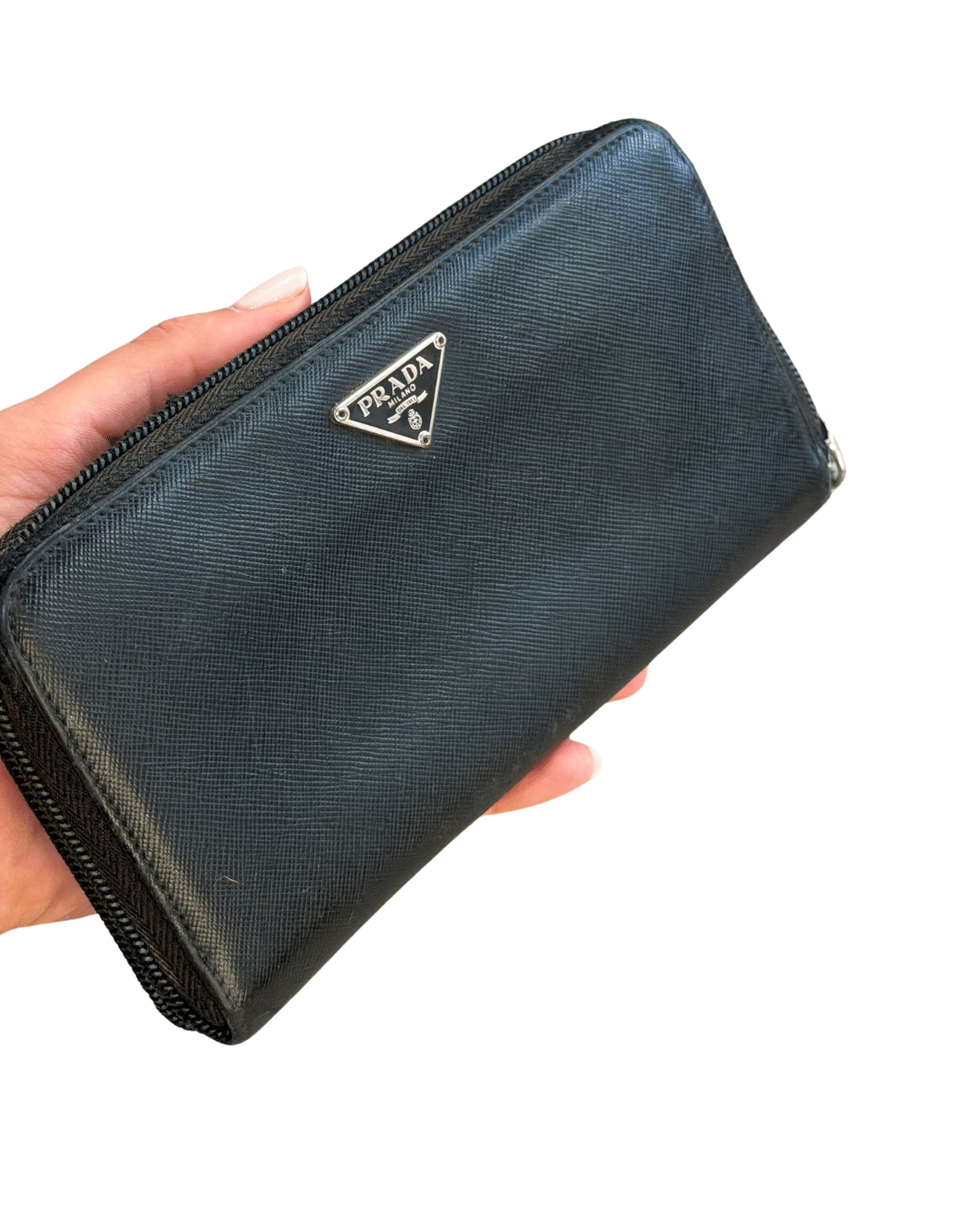 PORTAFOGLIO PRADA ZIPPY PELLE SAFFIANO NERA