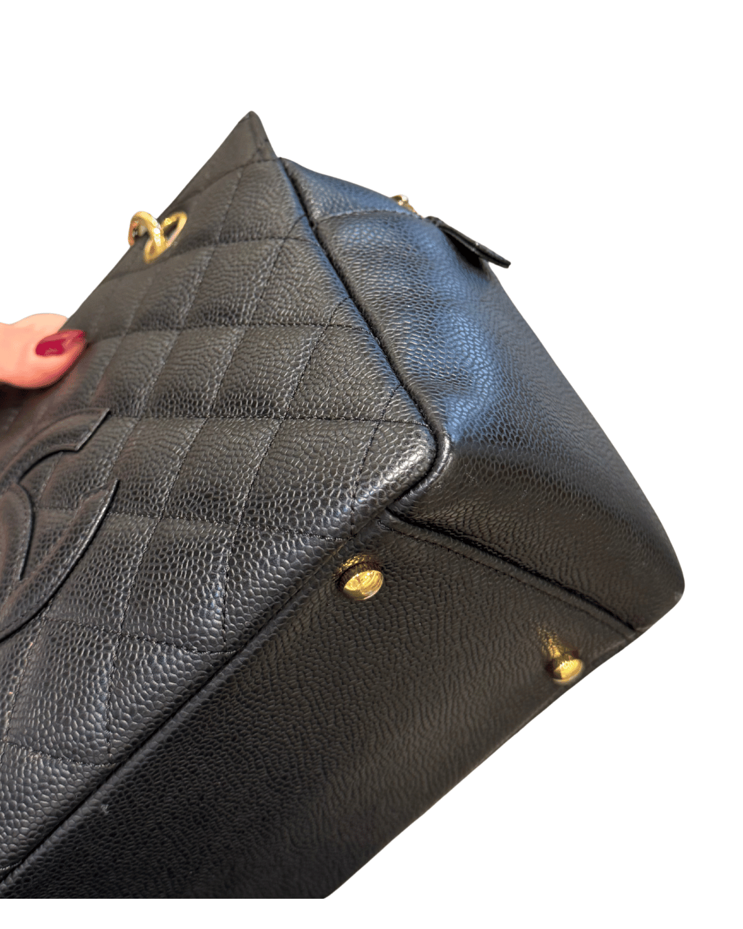CHANEL PETIT TIMLESS SHOPPER NERA HARDWARE DORATO