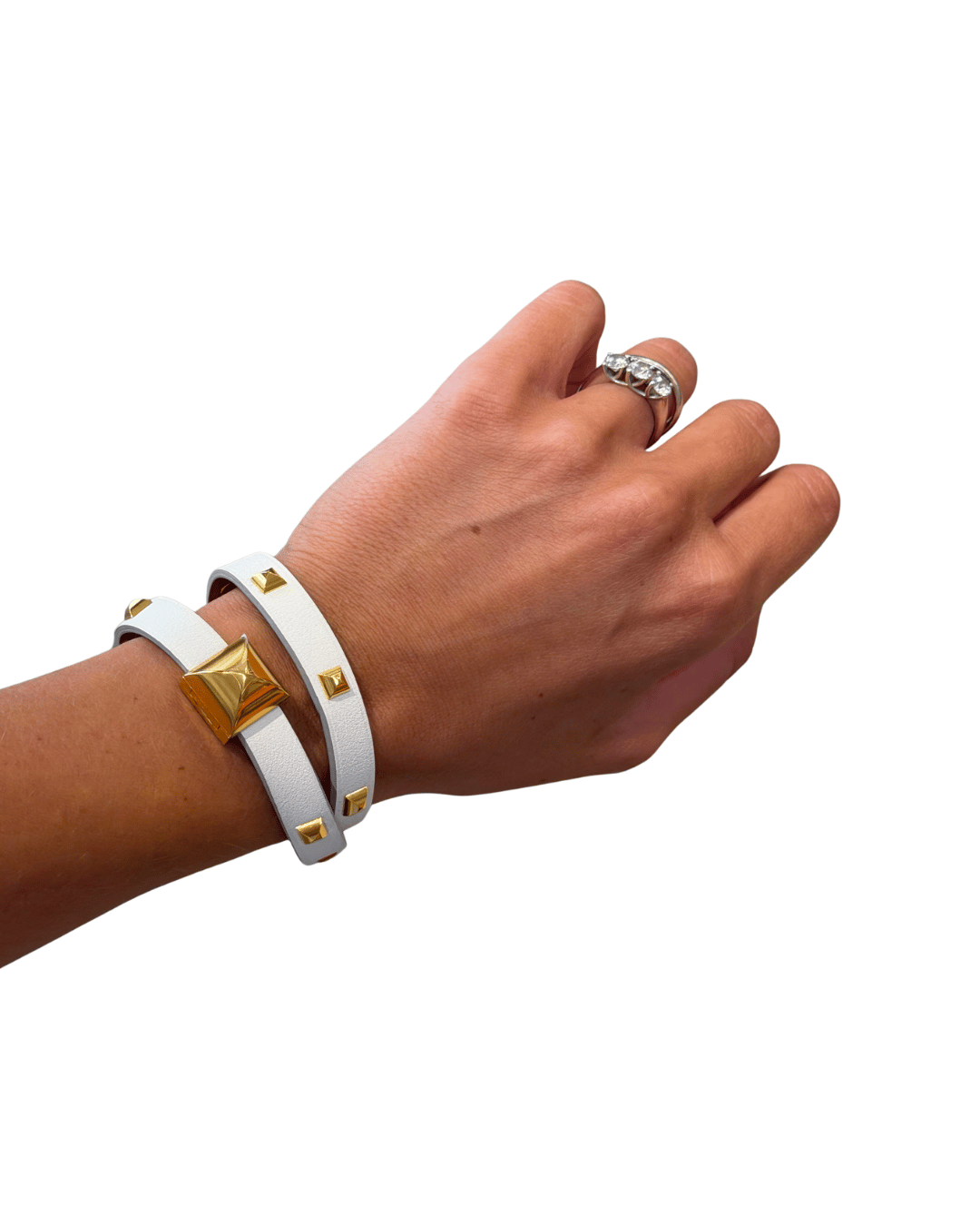 BRACCIALE HERMES BIANCO MEDOR INFINI DOUBLE TOUR Tg M