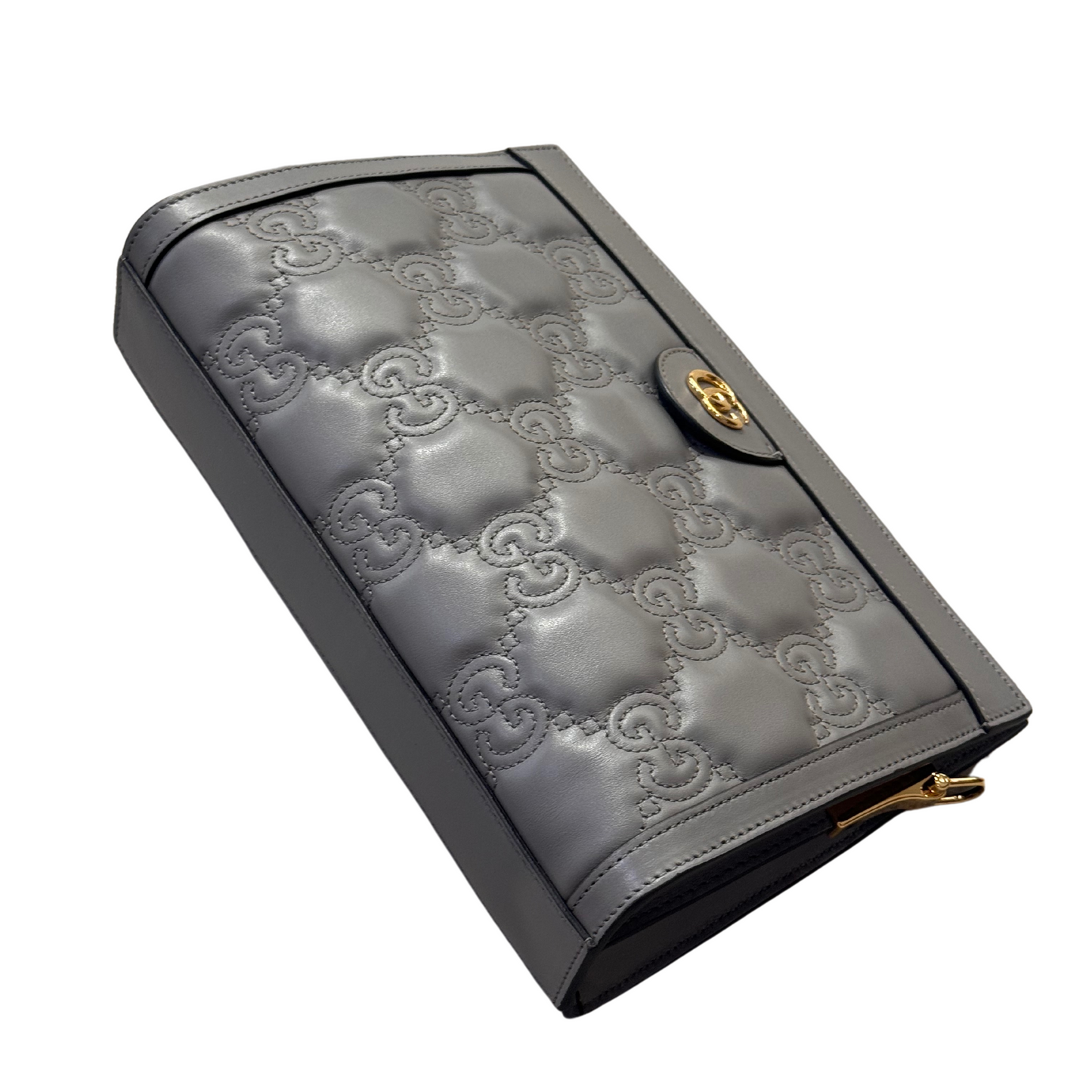 POCHETTE GRIGIA IN PELLE GUCCI