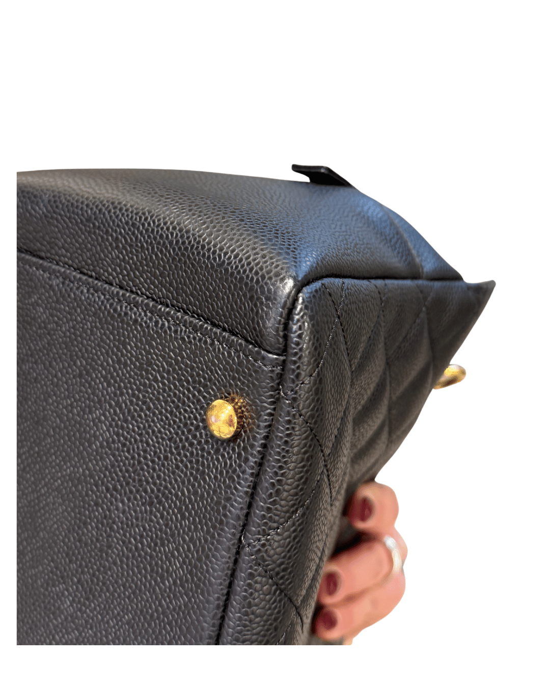 CHANEL PETIT TIMLESS SHOPPER NERA HARDWARE DORATO