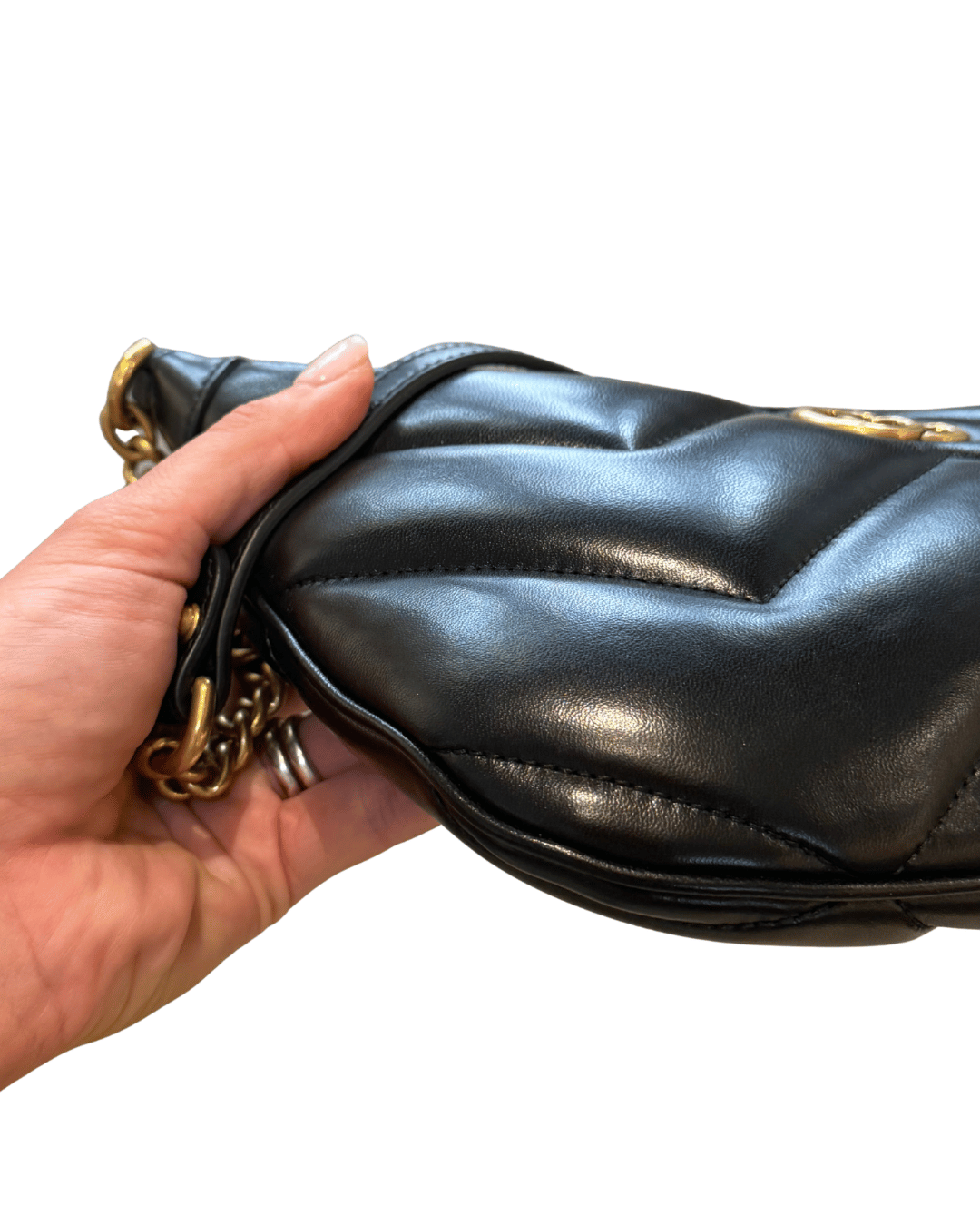 MEZZALUNA GUCCI MARMONT NERA