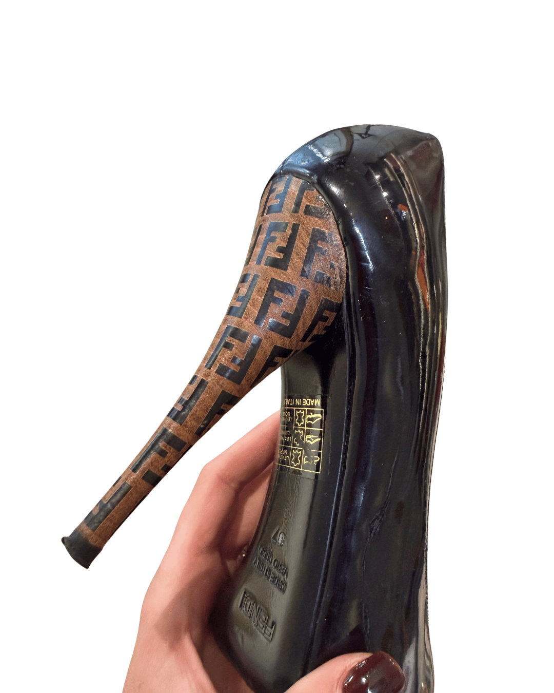 DECOLLETE OPEN TOE FENDI VERNICE Nr 37