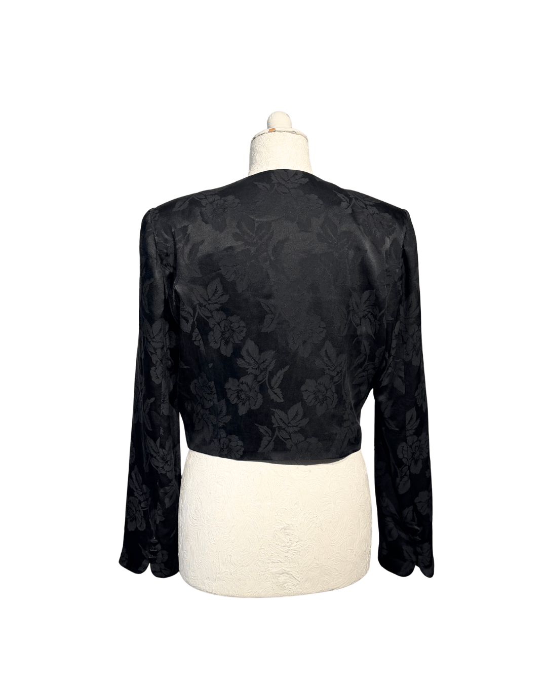 GIACCA IN SETA NERA CON LAVORAZIONE JACQUARD Tg 42