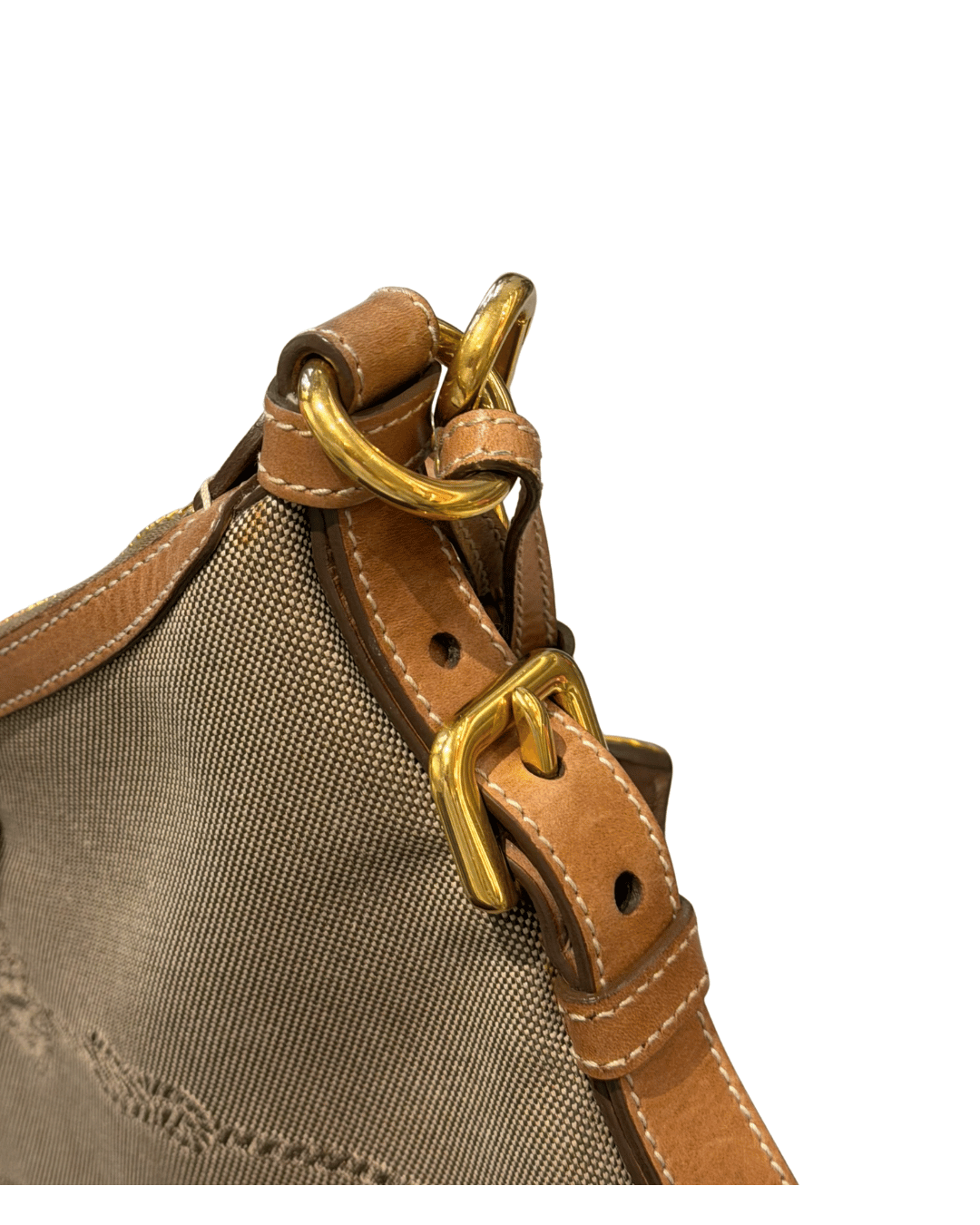 BORSA PRADA TRACOLLA TESSUTO BEIGE