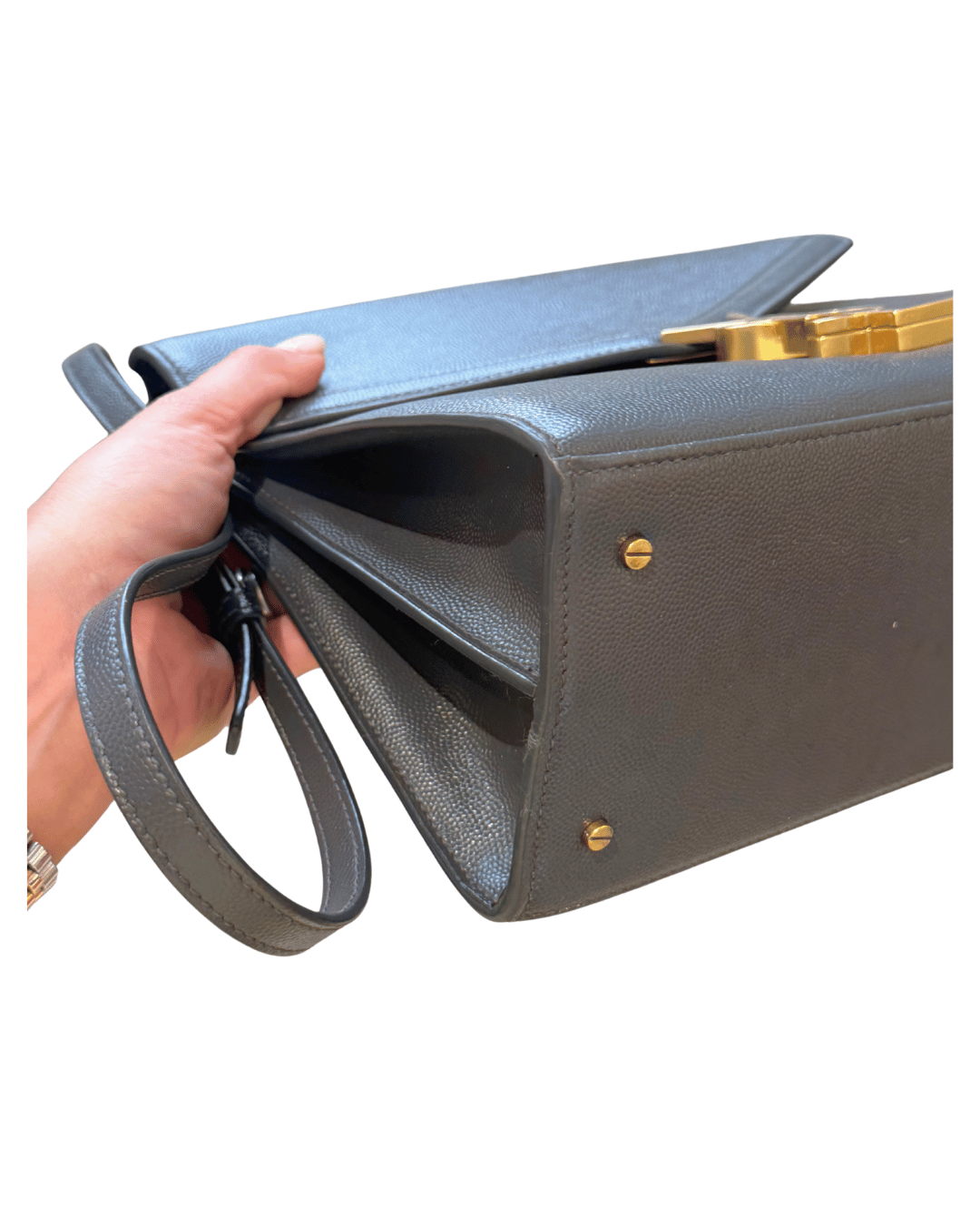 CASSANDRA MEDIA YSL GRIGIA HARDWARE DORATO