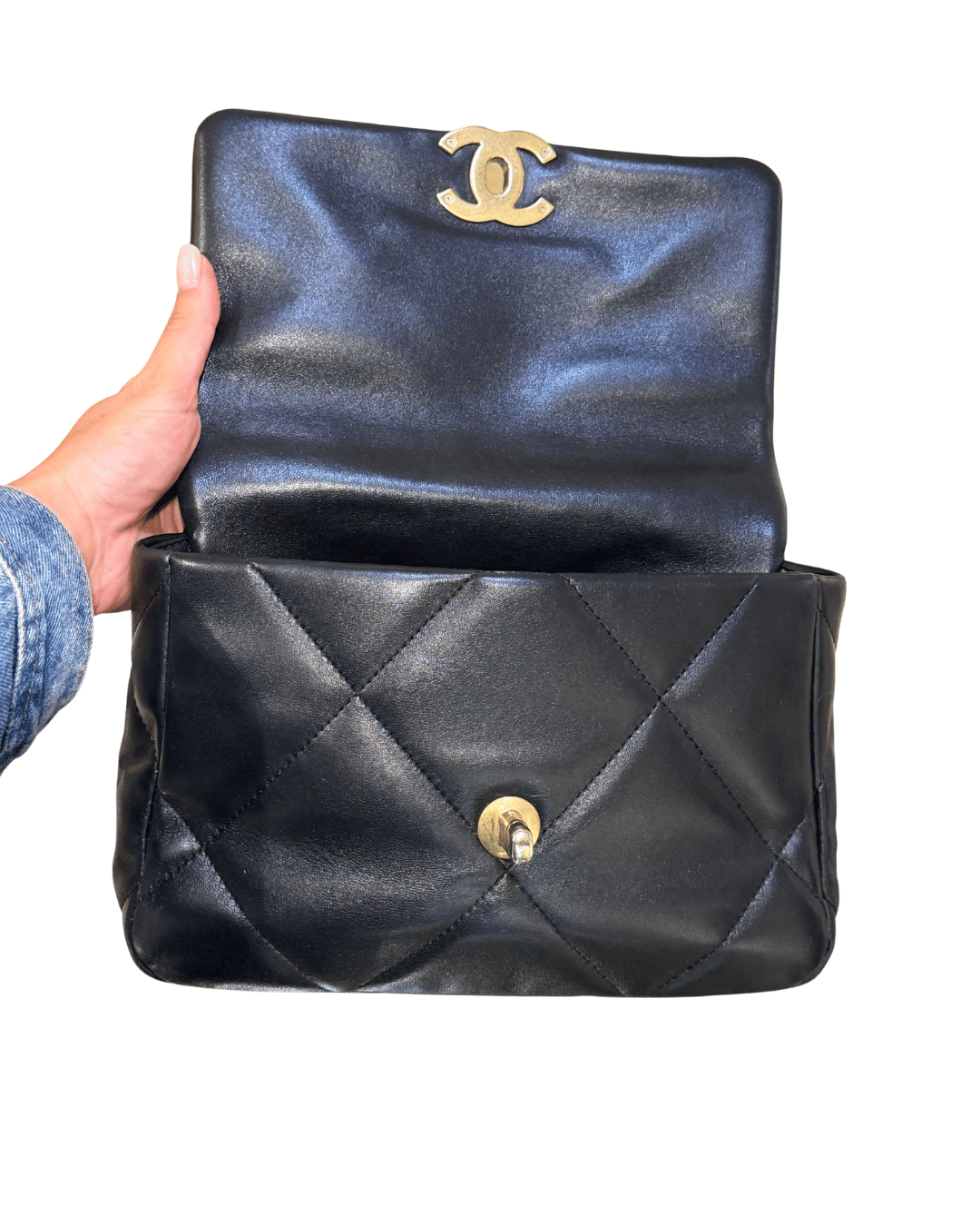 CHANEL 19 MISURA SMALL NERA