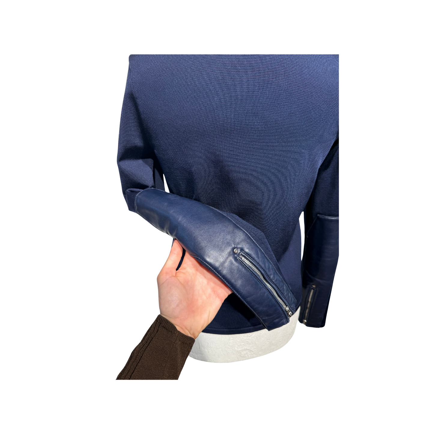 GIACCA PELLE RALPH LAUREN BLU