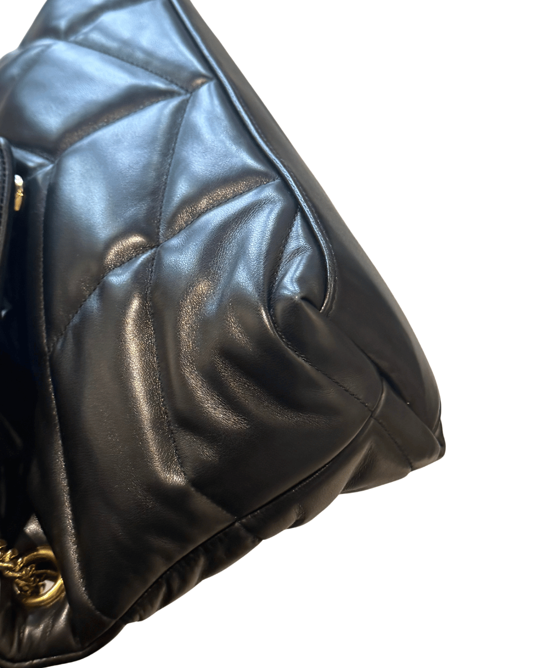 PUFFER SMALL YSL NERA CON HARDWARE DORATO