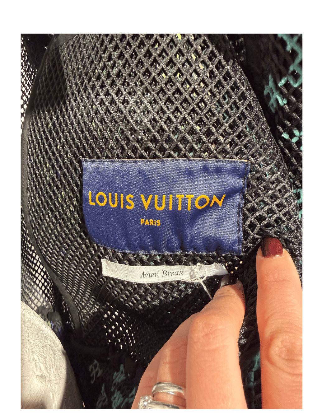 GIACCA LOUIS VUITTON GRADIENT MONOGRAM MESH HOODIE