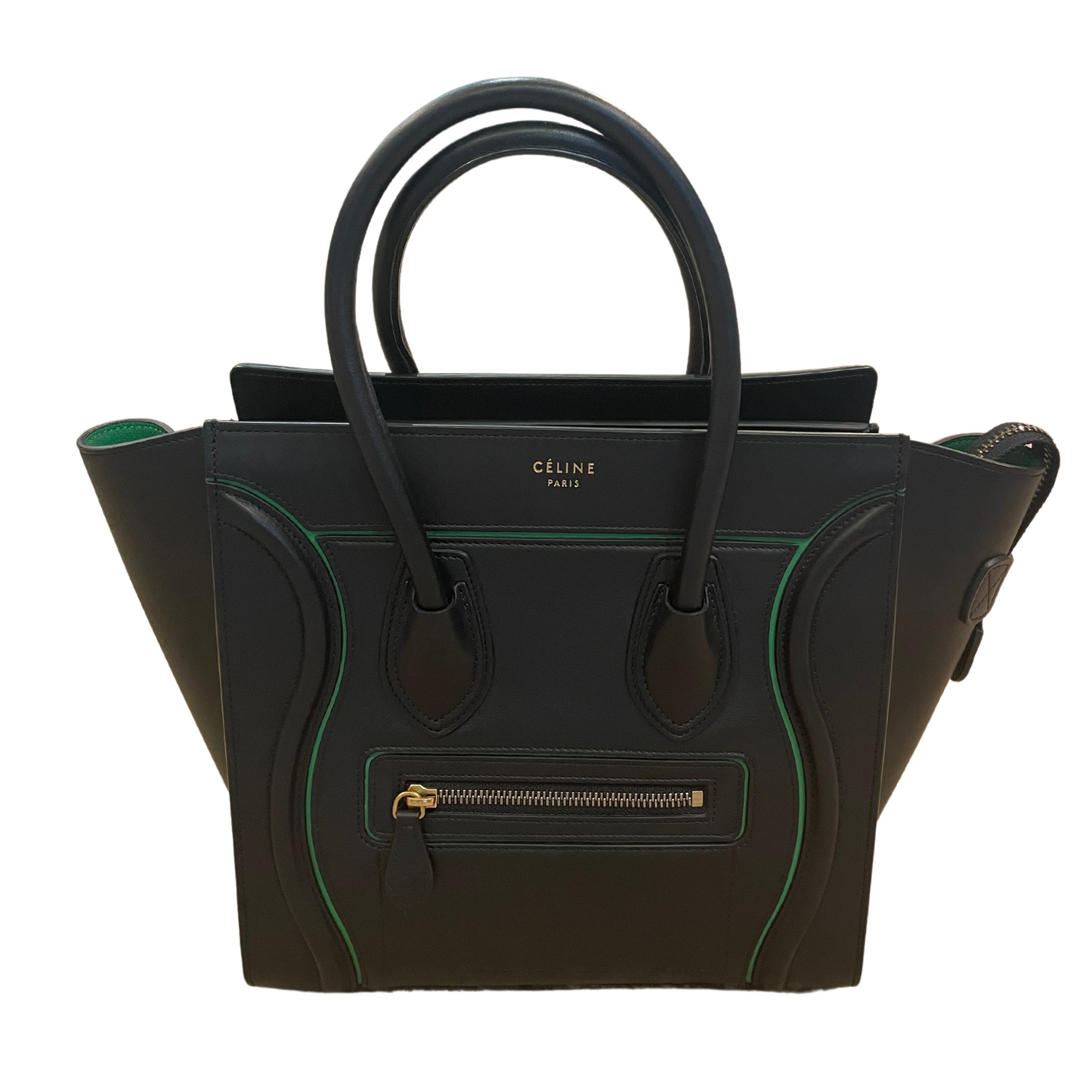 LUGGAGE CELINE NERA RIFINITURE VERDI