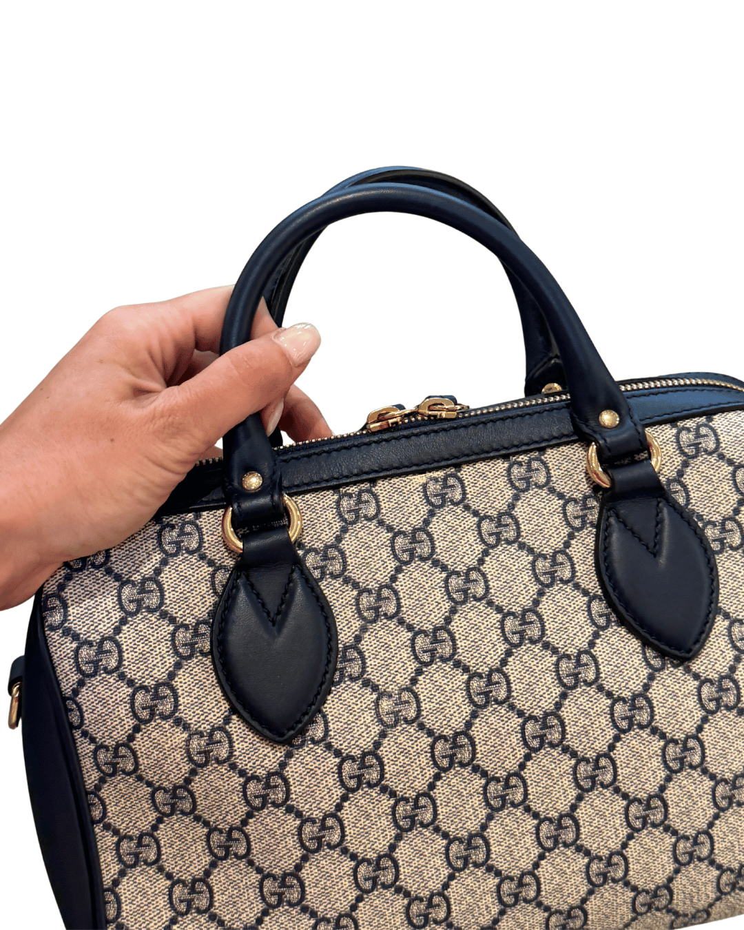 BAULETTO GUCCI BOSTON PVC RIFINITURE BLU