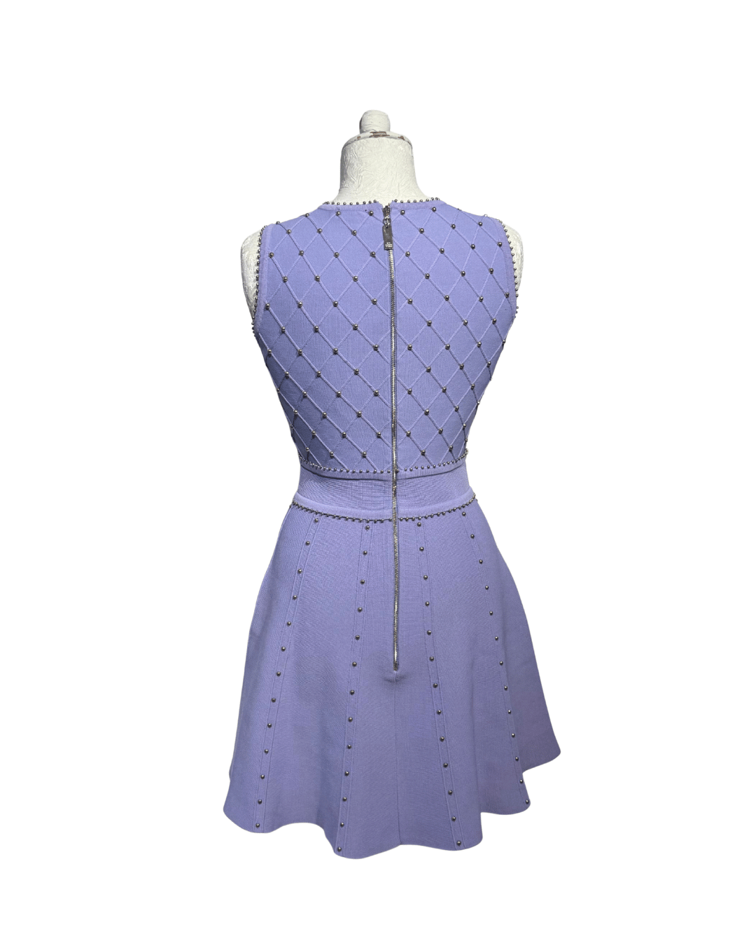 ABITO IN MAGLIA LILLA CON BORCHIE ELISABETTA FRANCHI Tg 40