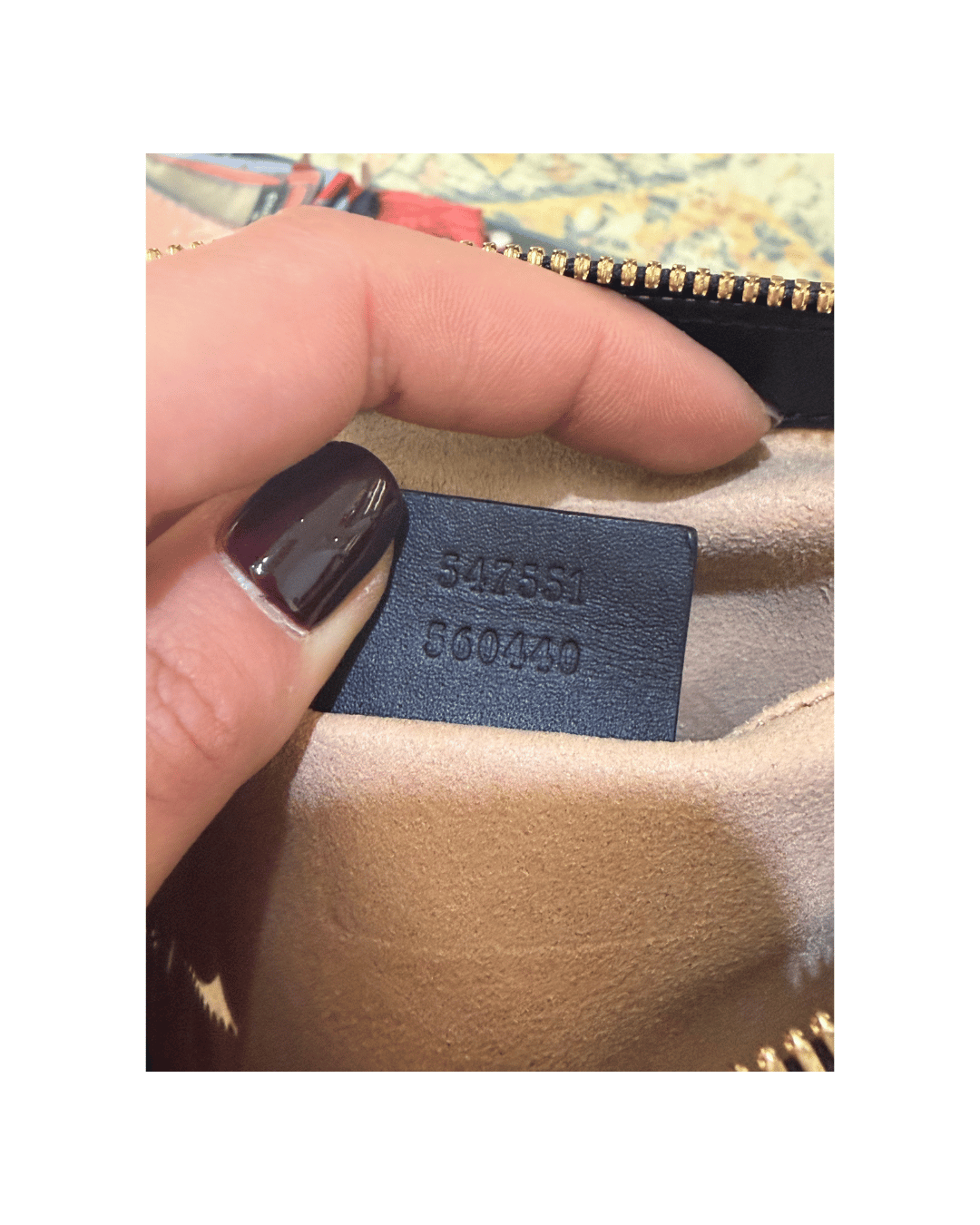 BAULETTO GUCCI OPHIDIA SUEDE NERA FASCIA WEB