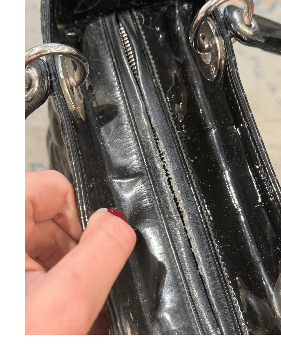 LADY DIOR MEDIA VERNIS NERA HARDWARE ARGENTO