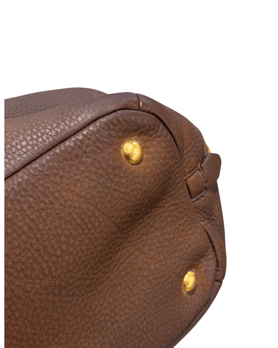 BORSA PRADA PELLE MARTELLATA MARRONE