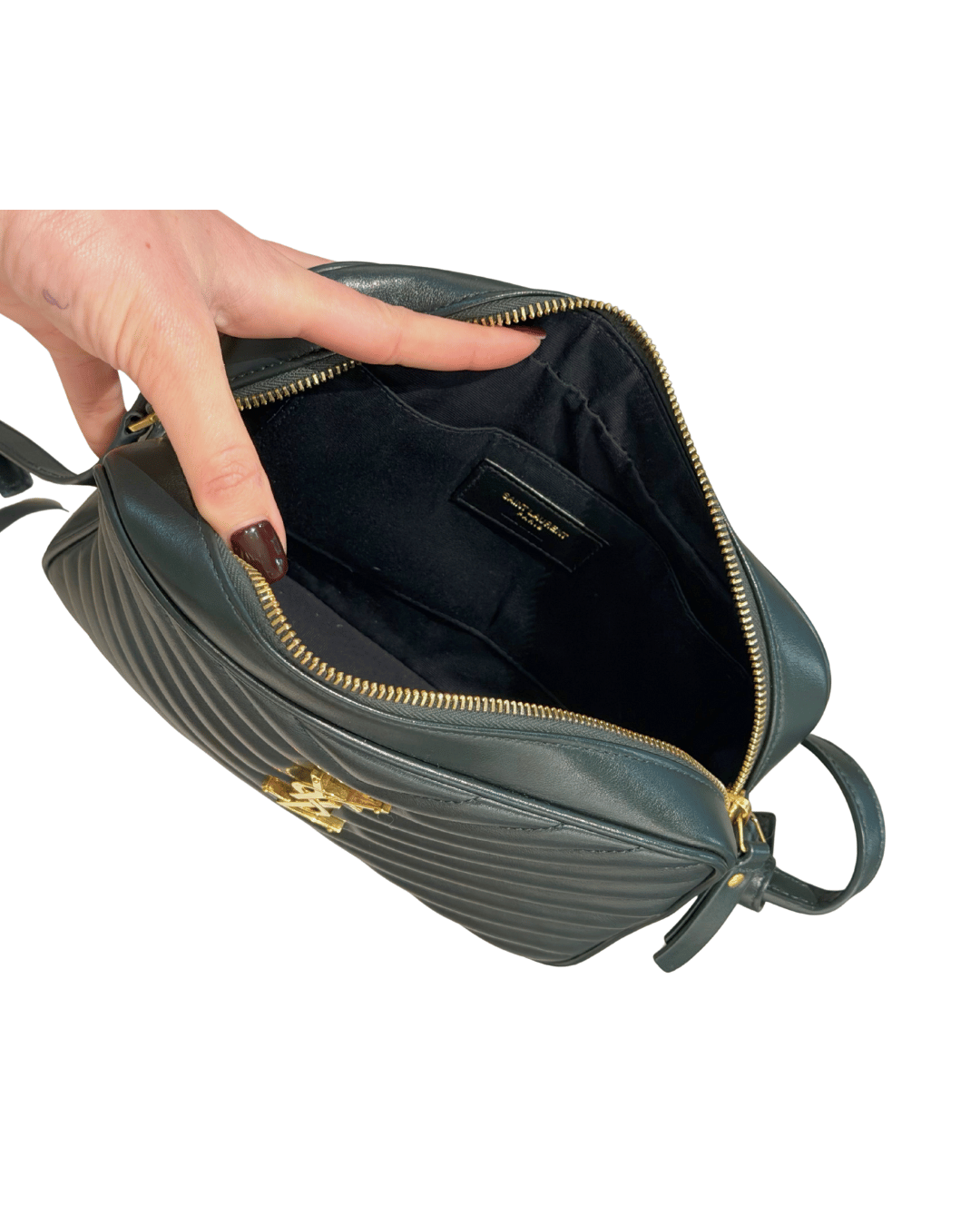 CAMERA BAG YSL VERDE SCURO