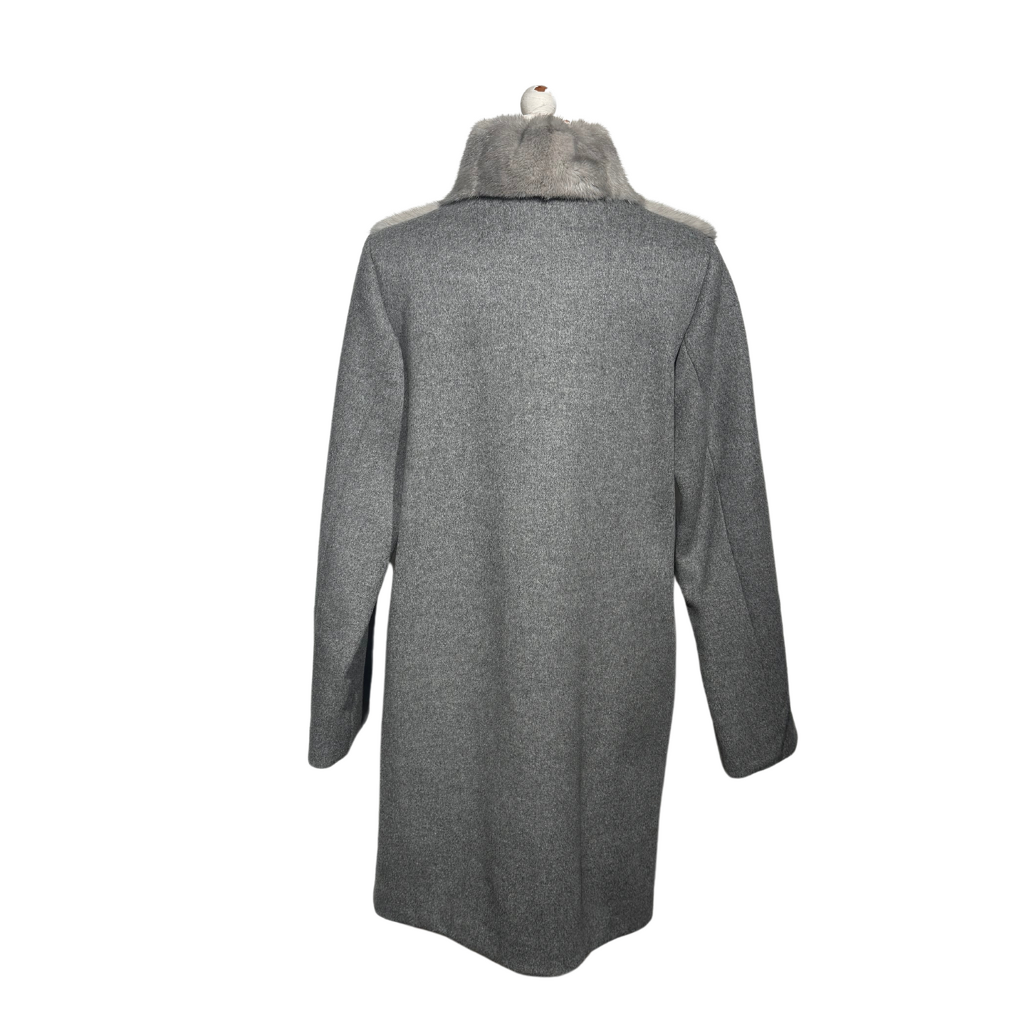 CAPPOTTO GRIGIO CON VISONE