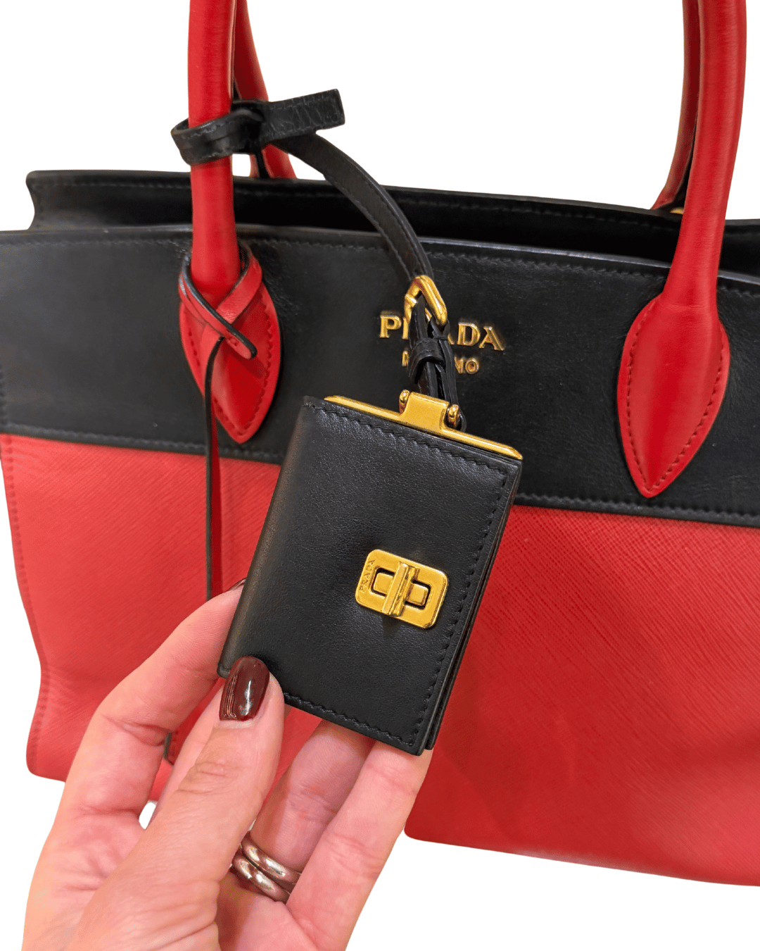 PRADA ESPLANADE BICOLORE ROSSA E NERA