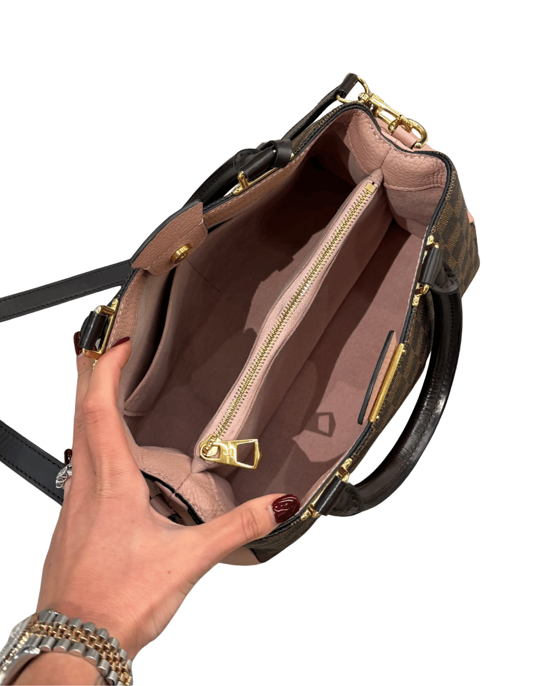 BRITTANY LOUIS VUITTON DAMIER EBENE RIFINITURE ROSA