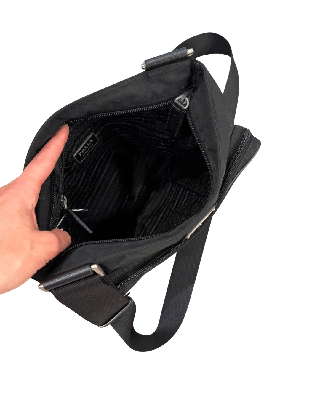 TRACOLLA UNISEX PRADA TESSUTO TECNICO NERO