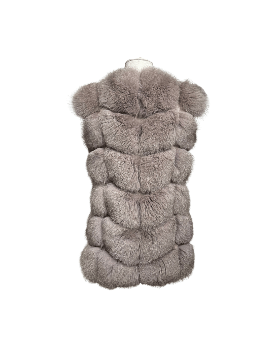 SMANICATO PELO DI VOLPE GRIGIO/TORTORA