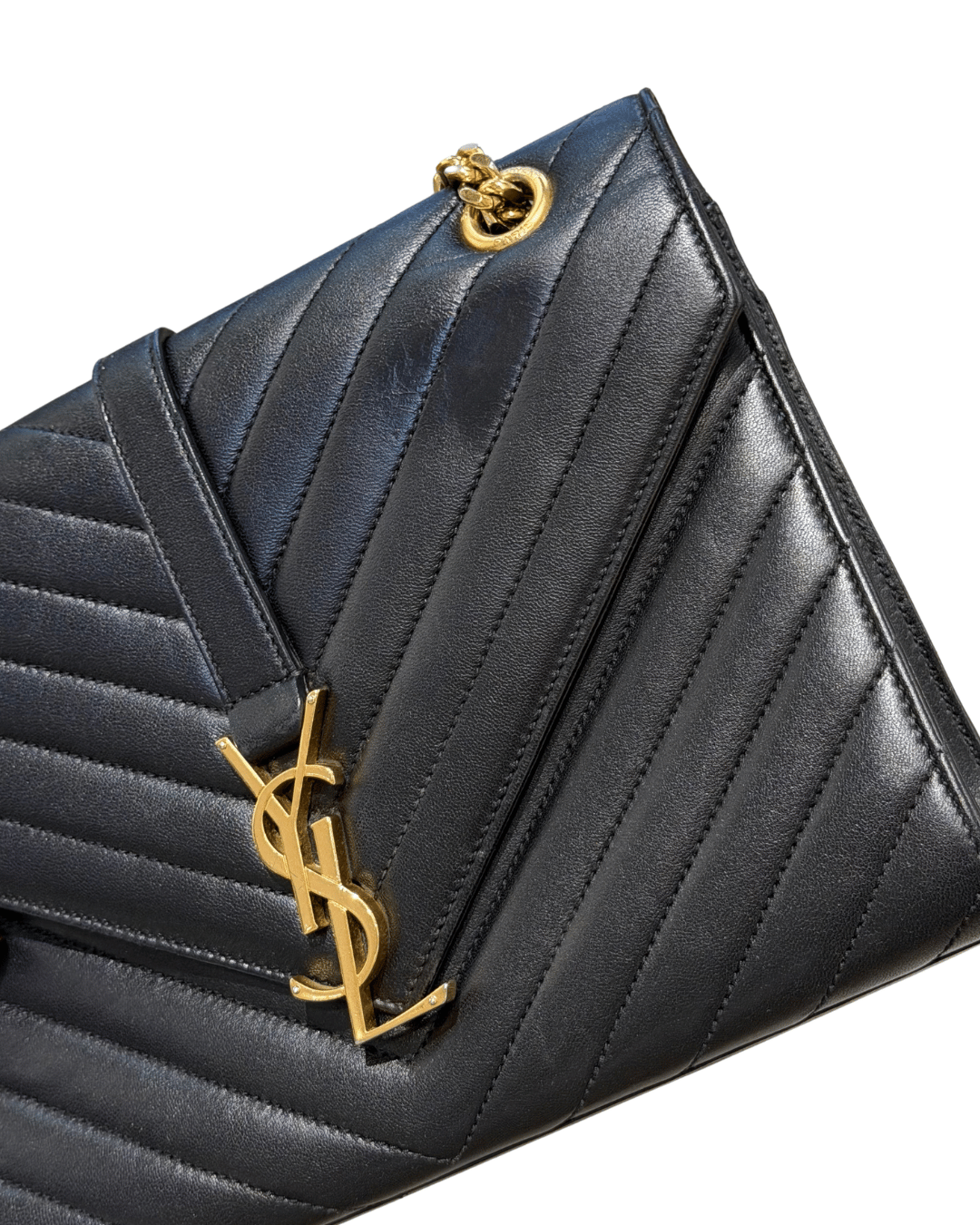 BORSA LINEA ENVELOPE YSL PELLE LISCIA NERA