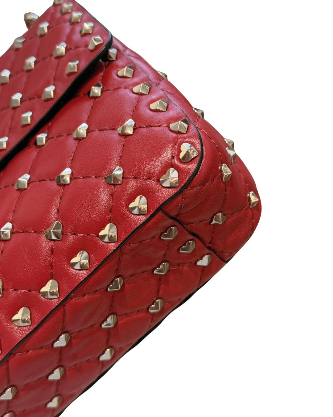 VALENTINO SPIKE MEDIA ROSSA BORCHIE CUORE