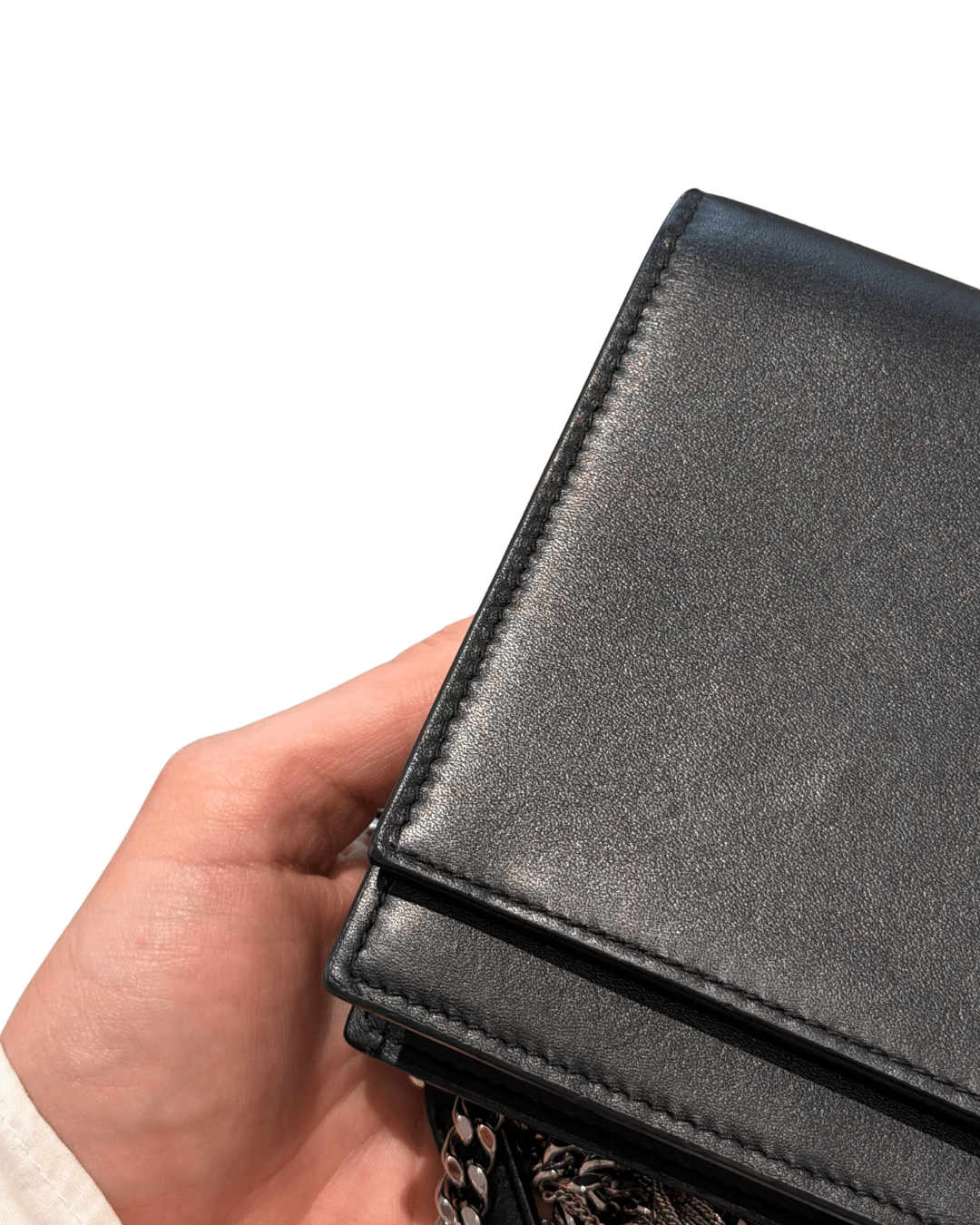 KATE WALLET ON CHAIN YSL NERA CON NAPPINA