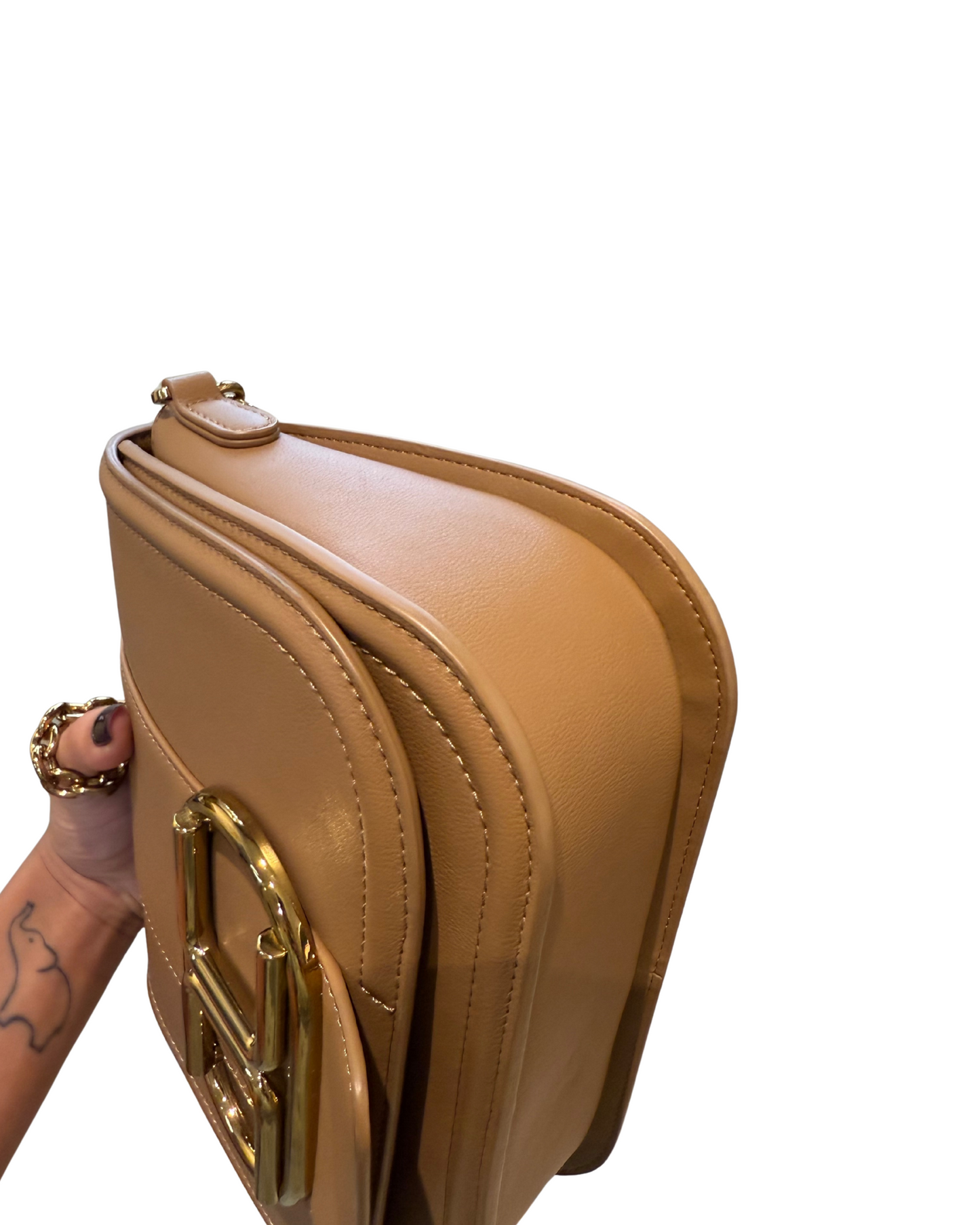 BORSA ELISABETTA FRANCHI IN PELLE COLOR CUOIO
