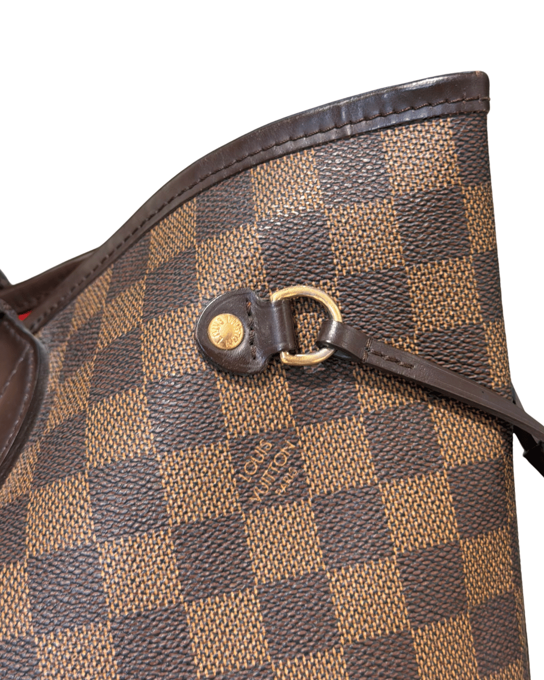 NEVERFULL MM DAMIER EBENE INTERNO ROSSO