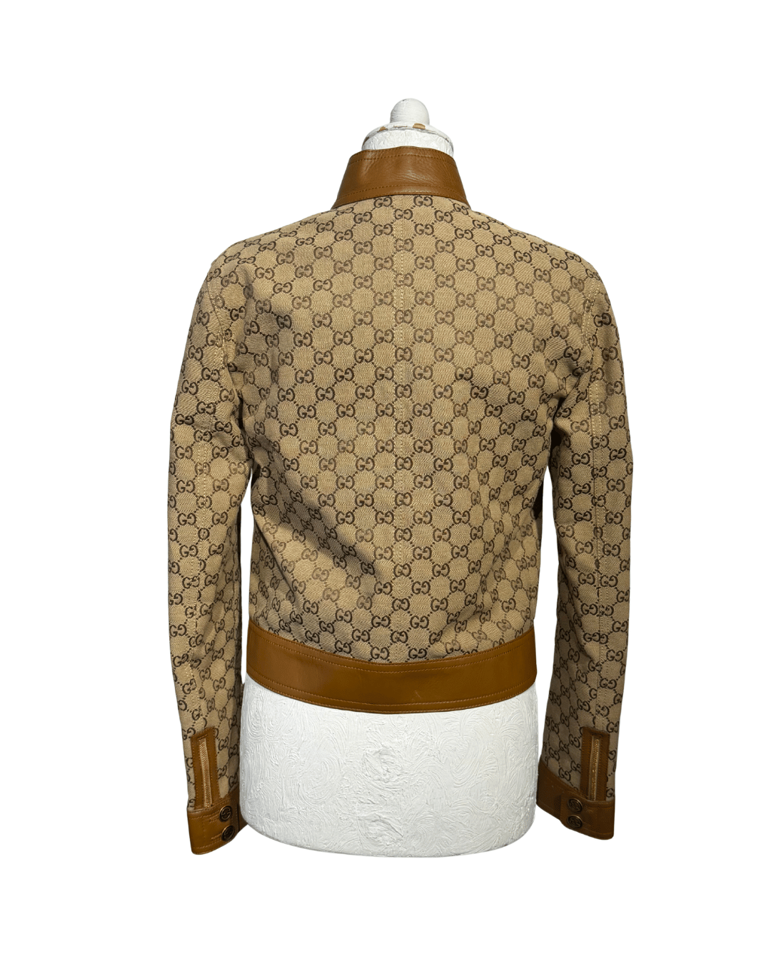 GIACCA GUCCI PELLE E TELA GG Tg 40