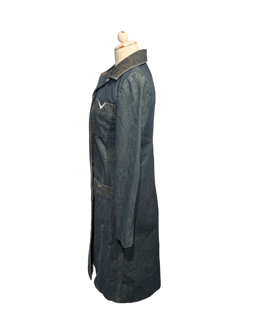 GIACCA LUNGA DENIM RED VALENTINO Tg 42