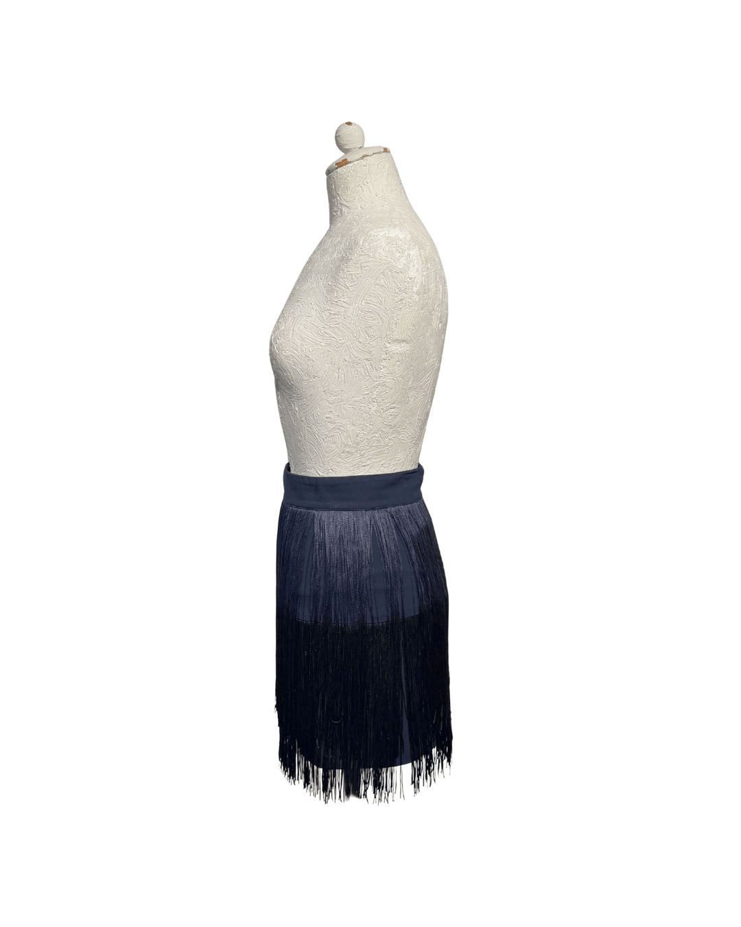 GONNA ELISABETTA FRANCHI FRANGE BLU E NERA Tg 42