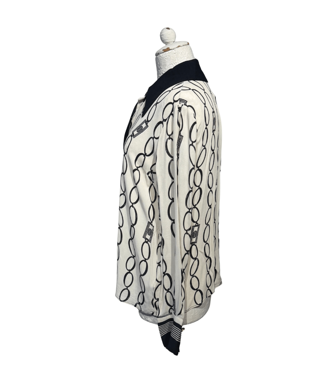 CAMICIA ELISABETTA FRANCHI AVORIO E NERA Tg 42
