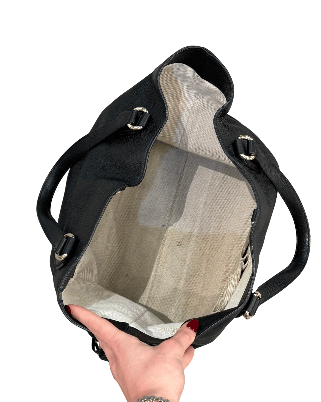 BORSA GUCCI SOHO NERA CON NAPPINA