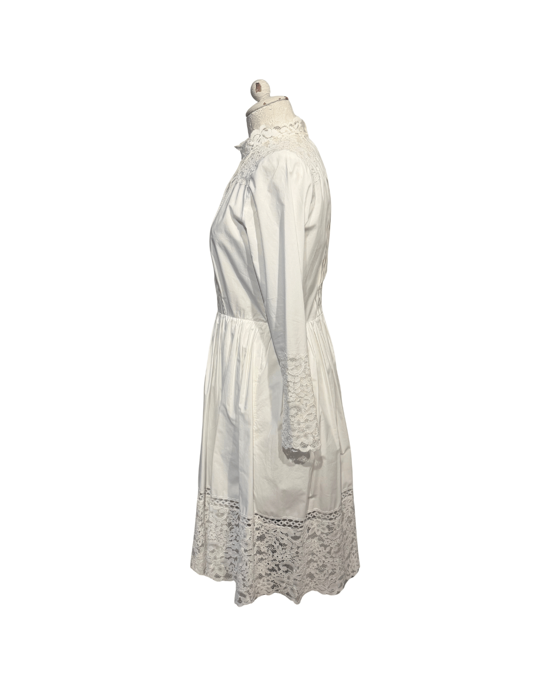 ABITO SANDRO PARIS BIANCO CON DETTAGLI PIZZO